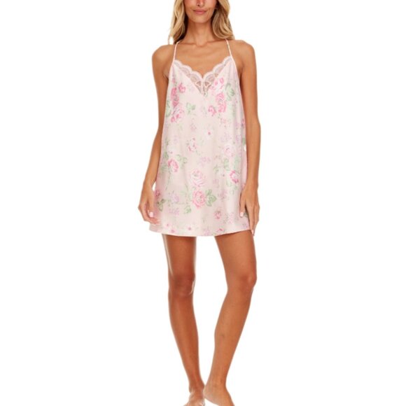 Flora by Flora Nikrooz Women's Cindy Printed Chemise - Pink - Picture 1 of 1